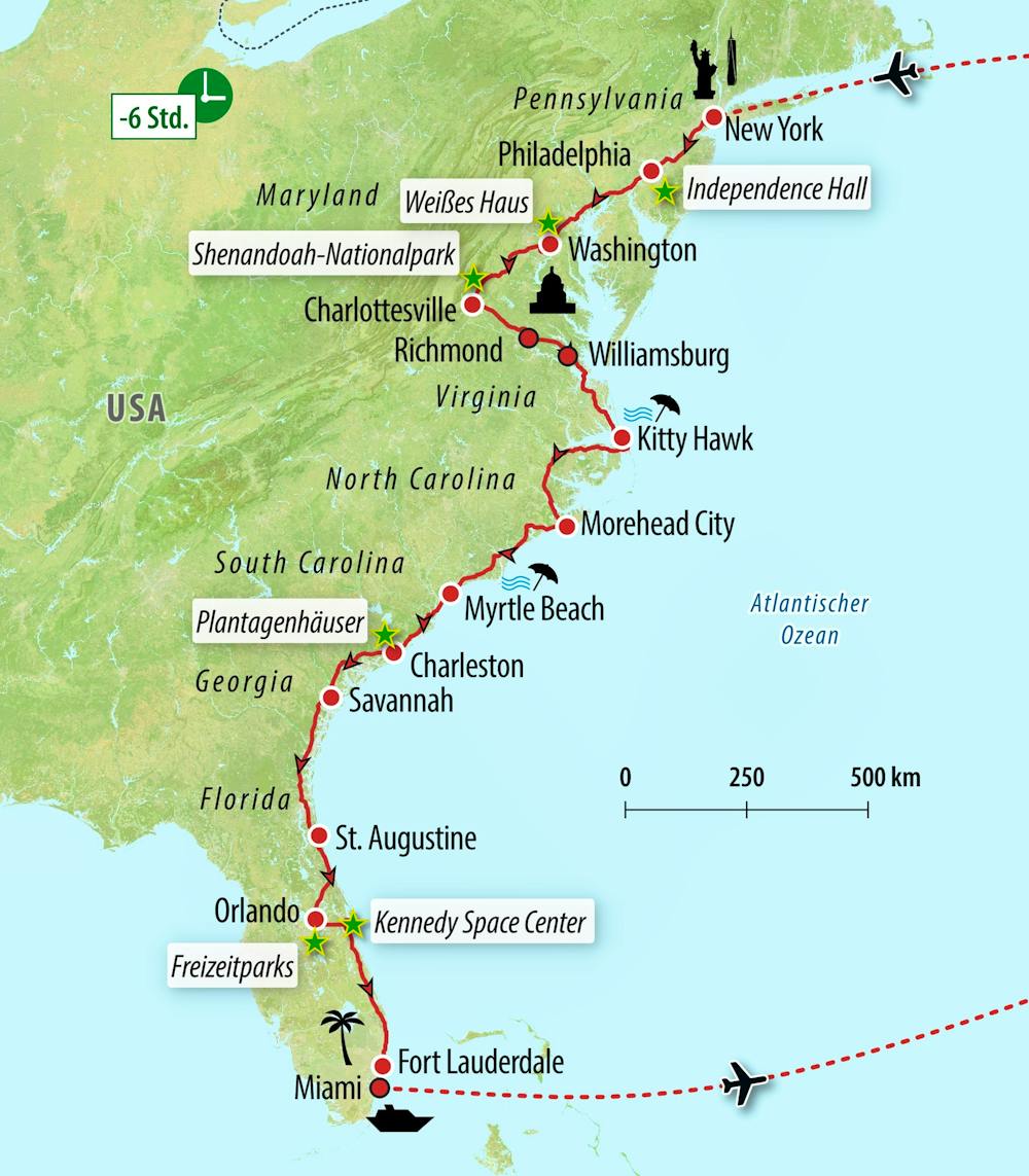 Ihre Reiseroute – © Eberhardt TRAVEL