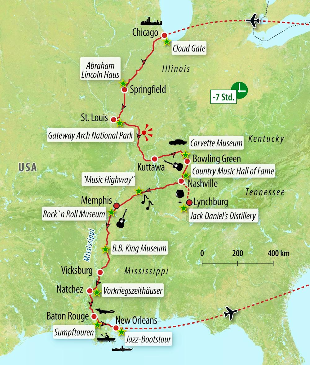 Ihre Reiseroute – © Eberhardt TRAVEL