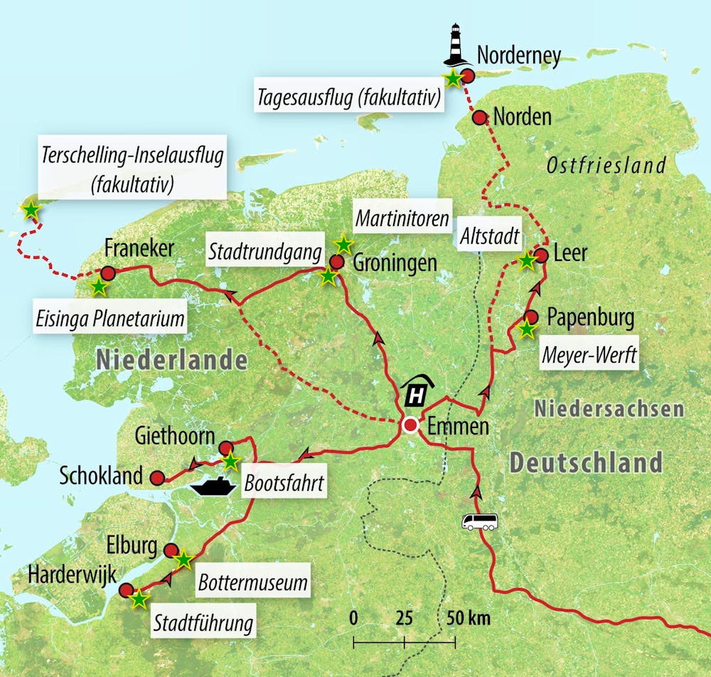 Ihre Reiseroute – © Eberhardt TRAVEL