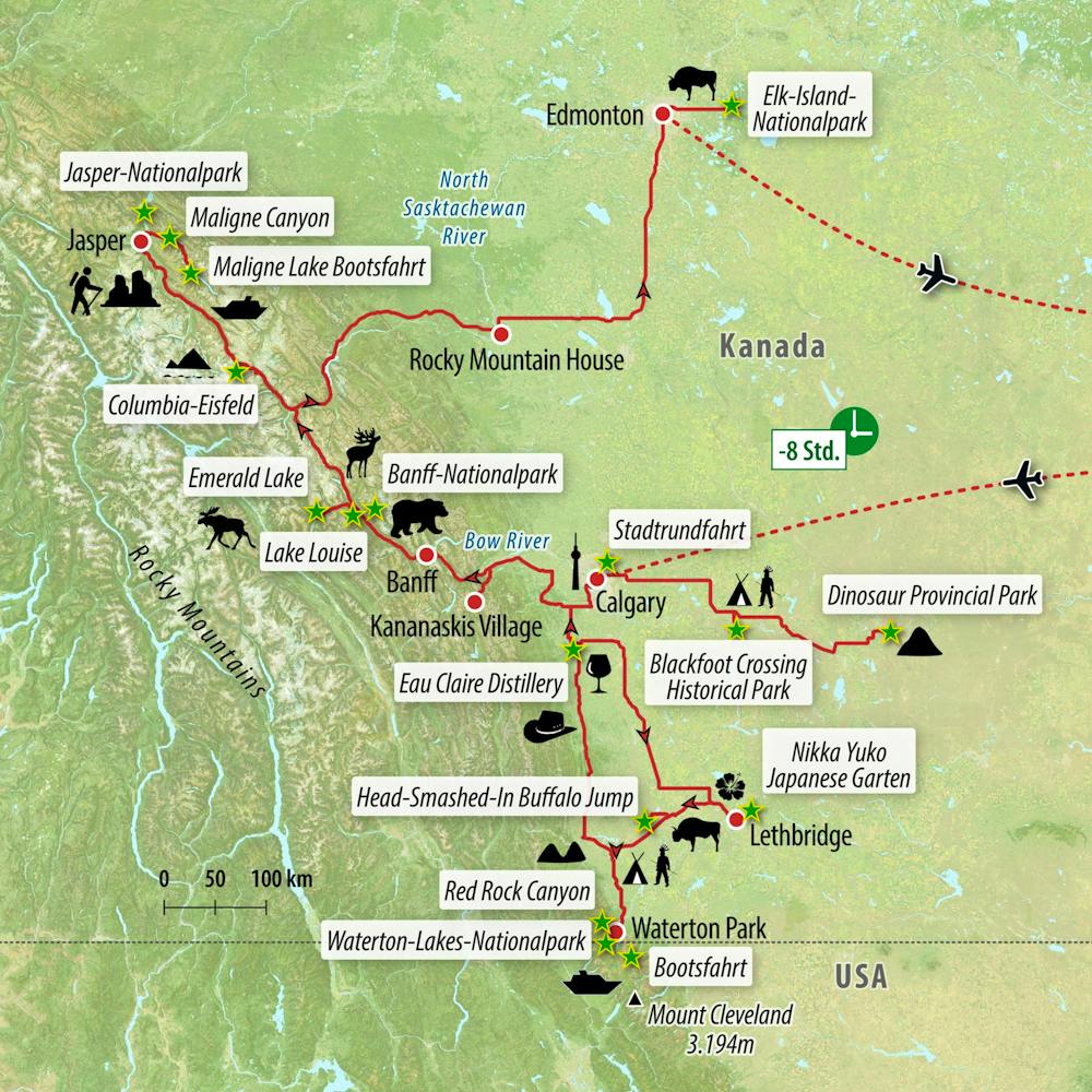 Ihre Reiseroute – © Eberhardt TRAVEL