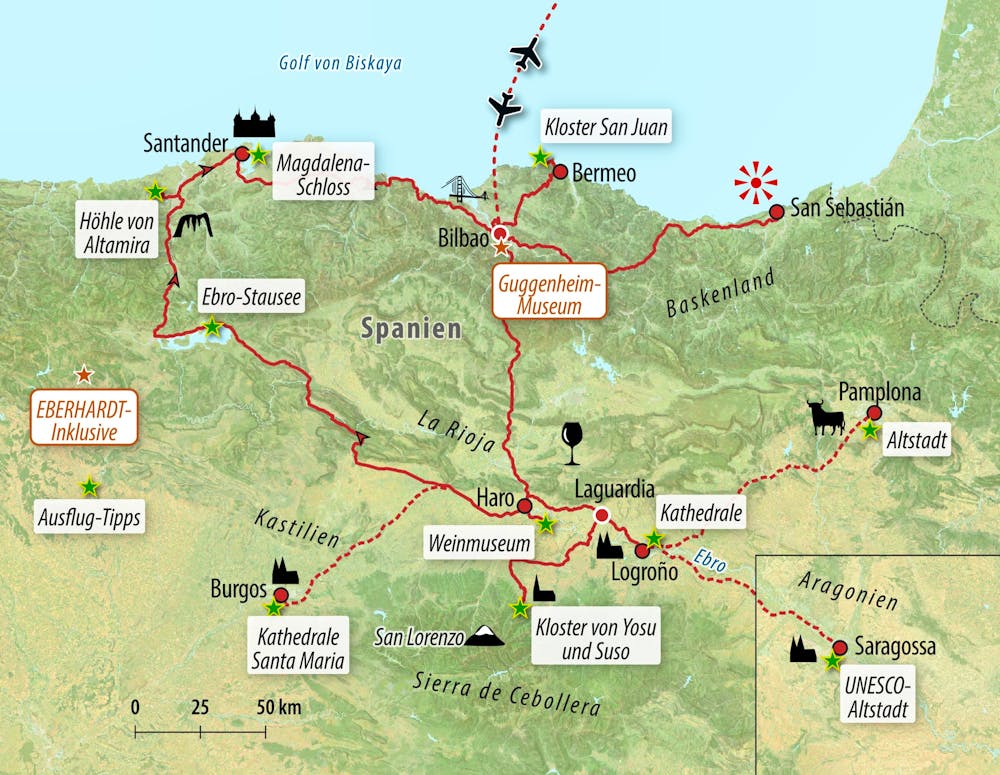 Ihre Reiseroute – © Eberhardt TRAVEL