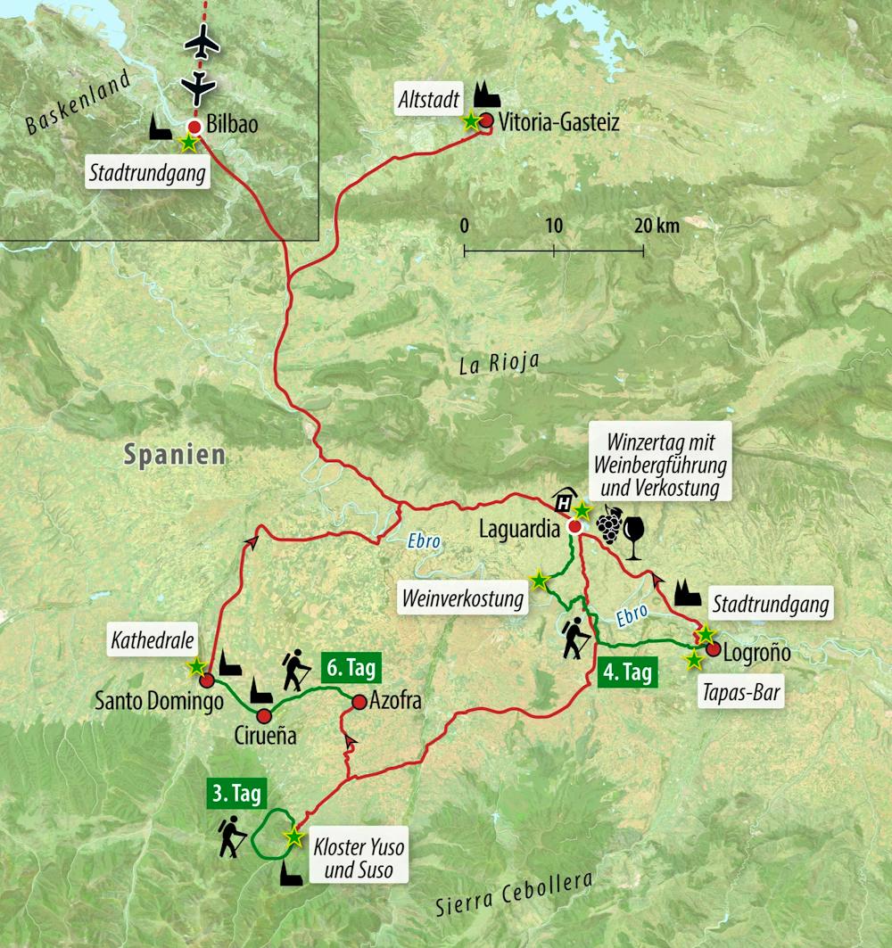 Ihre Reiseroute – © Eberhardt TRAVEL
