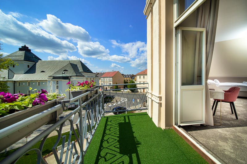 Tschechien - Franzensbad - Spa Hotel Esplanade - Blick aus dem Doppelzimmer Superior (Zimmerbeispiel) – ©Spa Hotel Esplanade Franzensbad