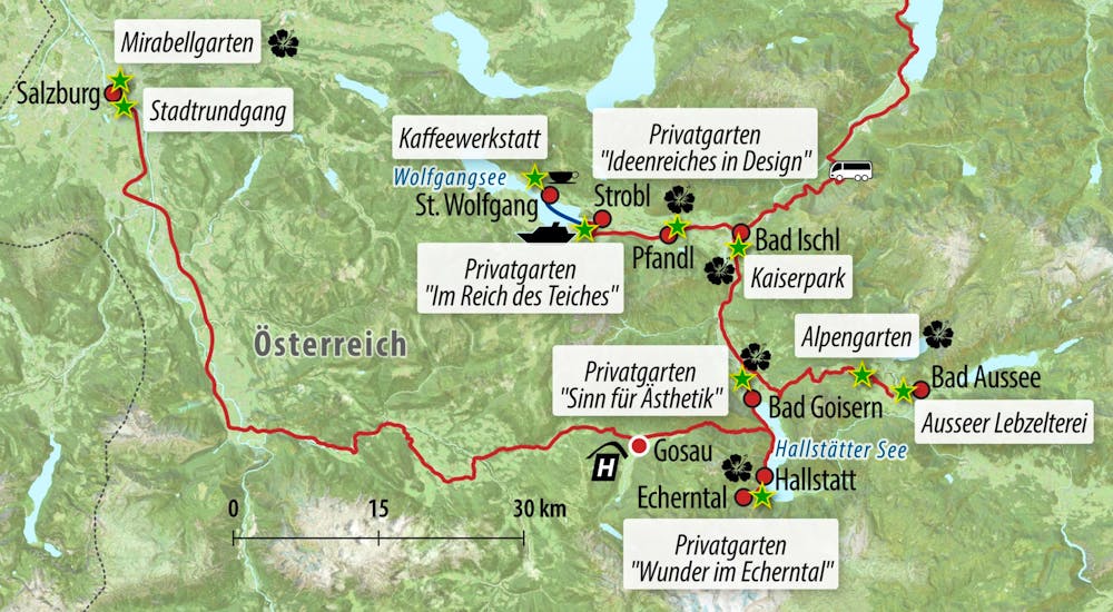 Ihre Reiseroute AT-SALGA – © Eberhardt TRAVEL