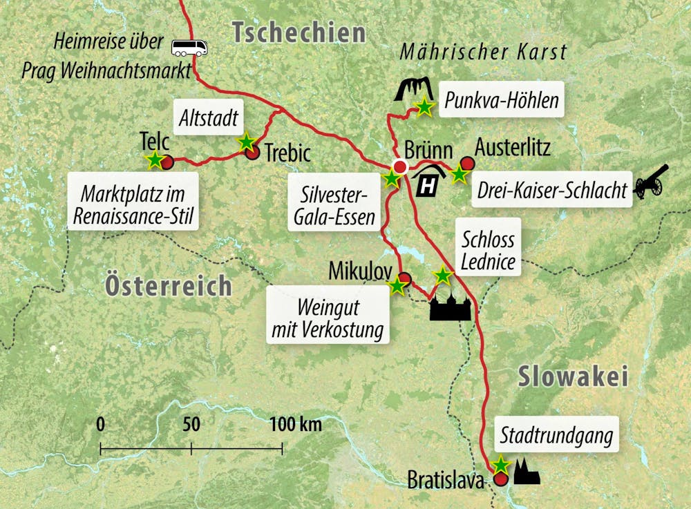 Ihre Reiseroute GO-YYBRN – © Eberhardt TRAVEL 