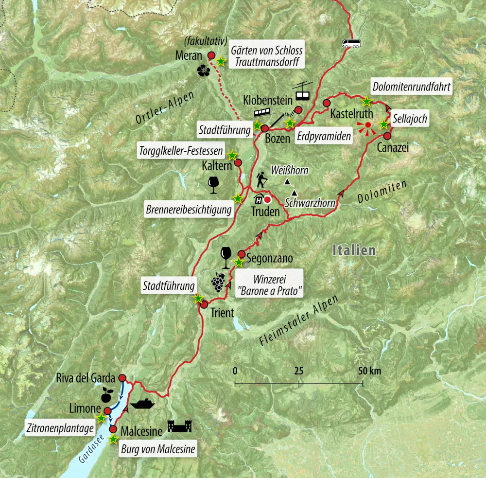 Ihre Reiseroute &ndash; &copy; Eberhardt TRAVEL