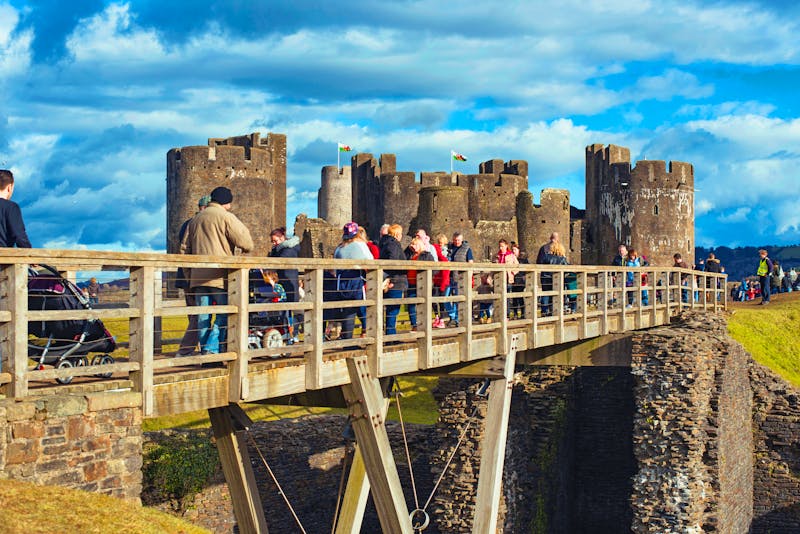 Caerphilly Castle in Wales - ©Crown copyright - Visit Wales