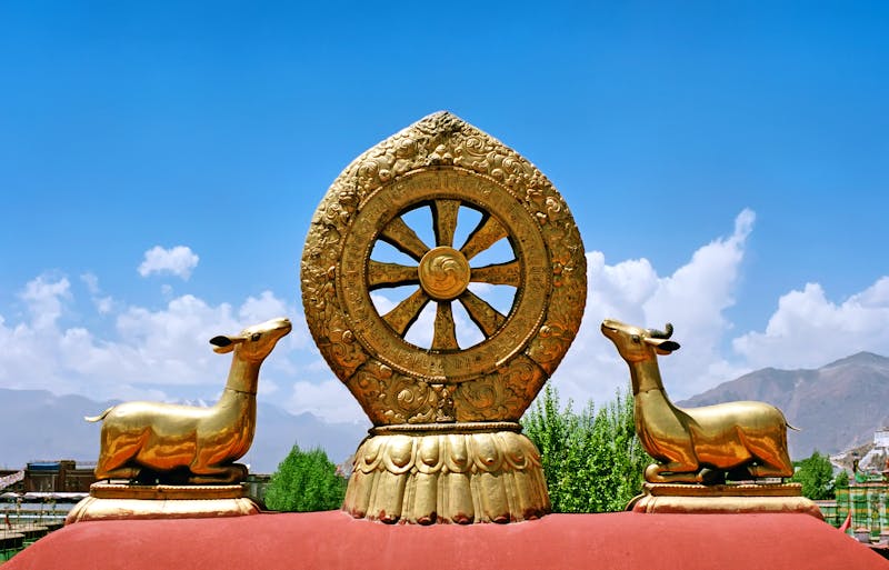 Dharmachakra - Buddhistisches Symbol im Jokhang Tempel in Lhasa - ©Александр Веревкин - stock.adobe.com