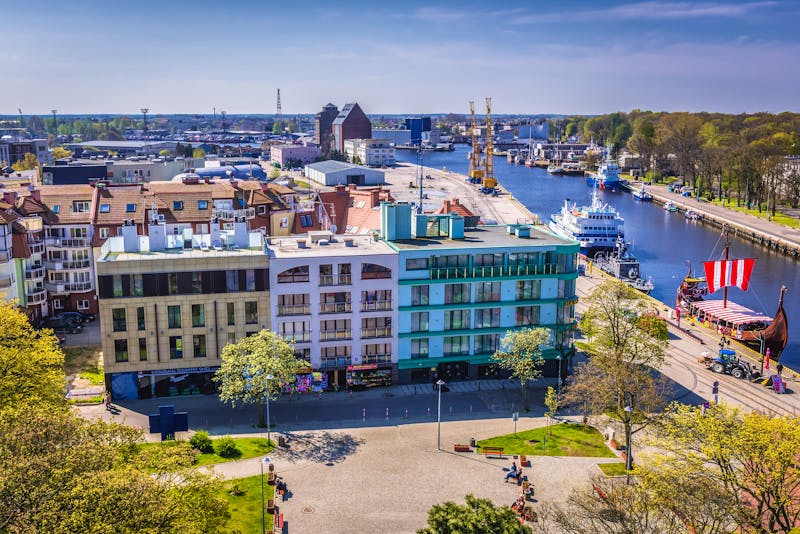 Hafenstadt Kolberg (Kolobrzeg) in Polen am Fluss Parseta - ©Fotokon - stock.adobe.com