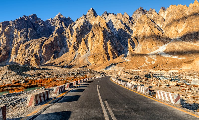 Tupopdan (Passu Cathedral) Ansicht vom Karakorum Highway, Gilgit (Hunza-Tal) in Pakistan - ©Hussain - Adobe Stock