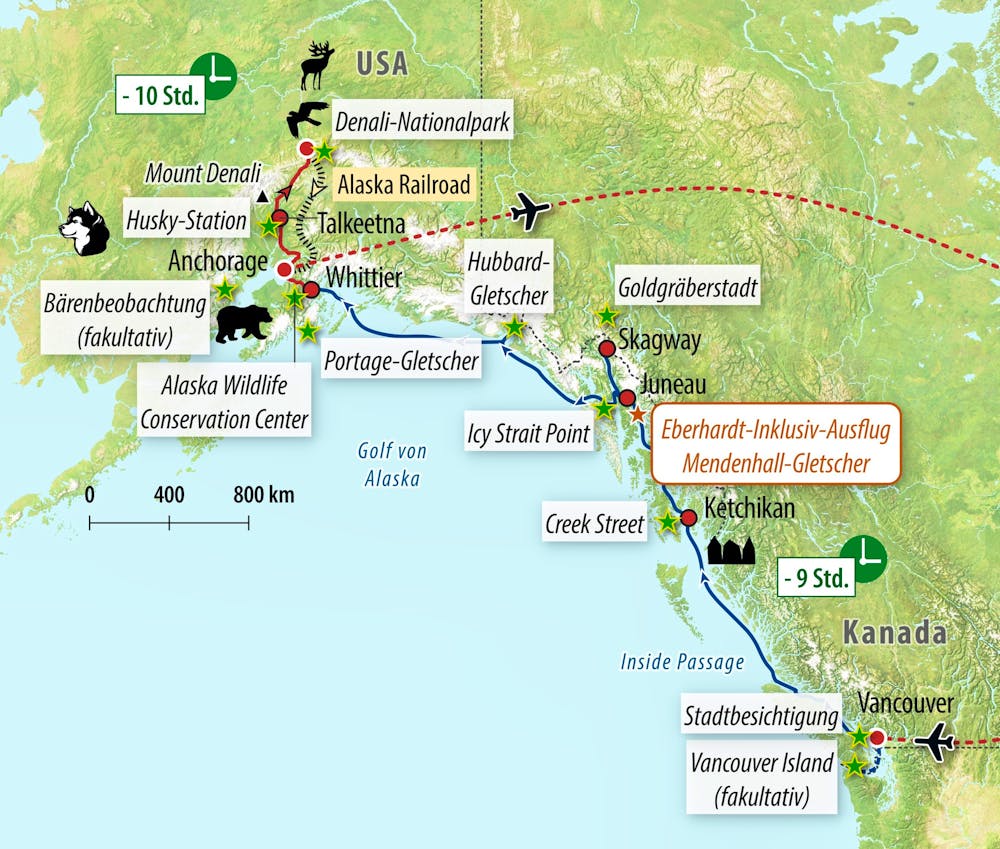 Ihre Reiseroute – © Eberhardt TRAVEL