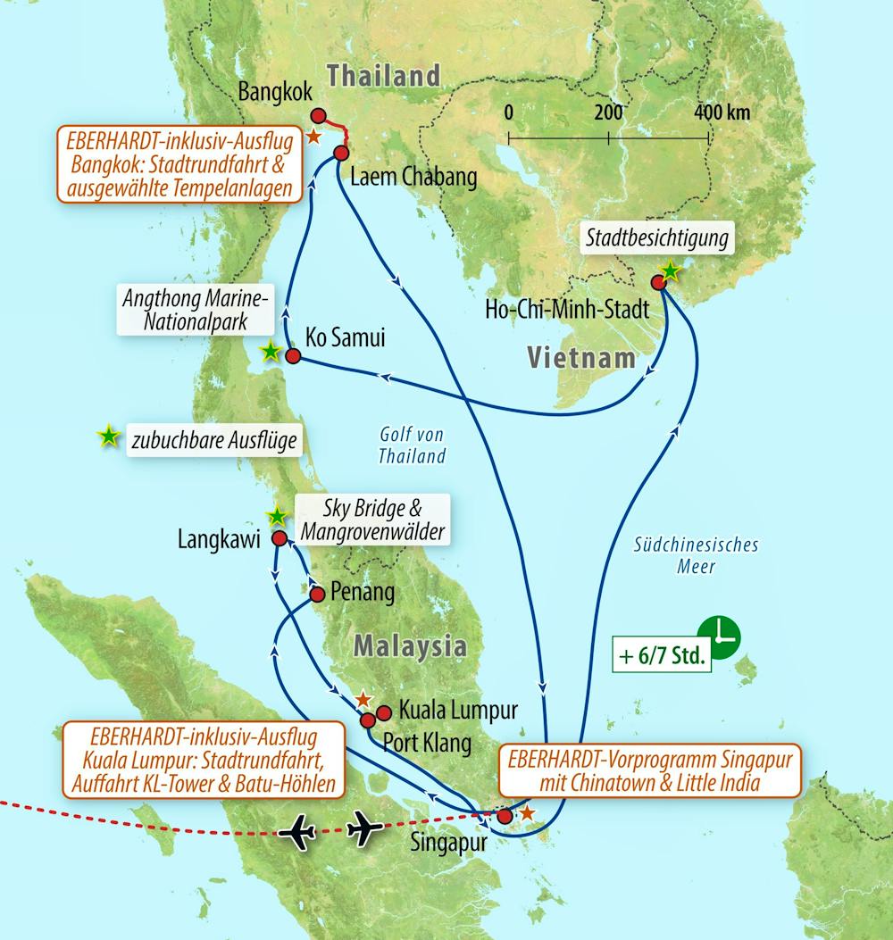 Ihre Reiseroute – © Eberhardt TRAVEL