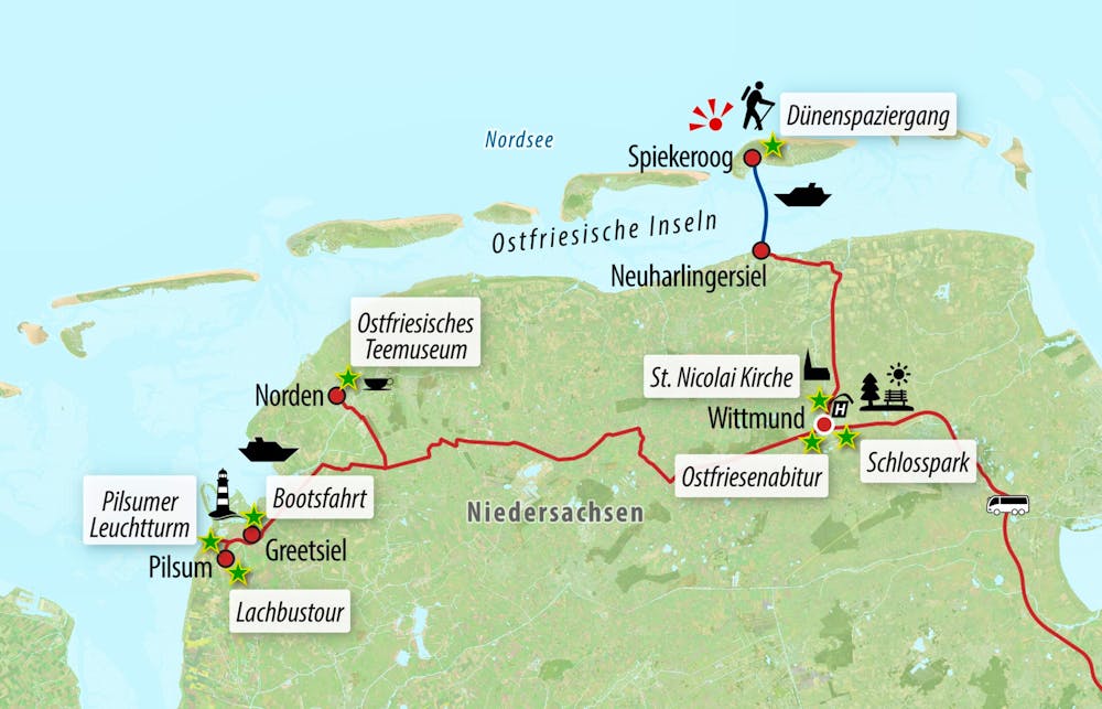 Ihre Reiseroute – © Eberhardt TRAVEL