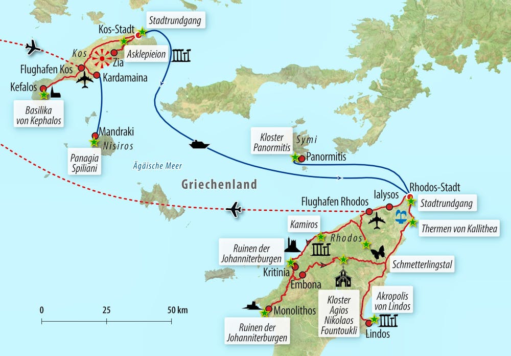 Ihre Reiseroute GR-RHOKO – © Eberhardt TRAVEL