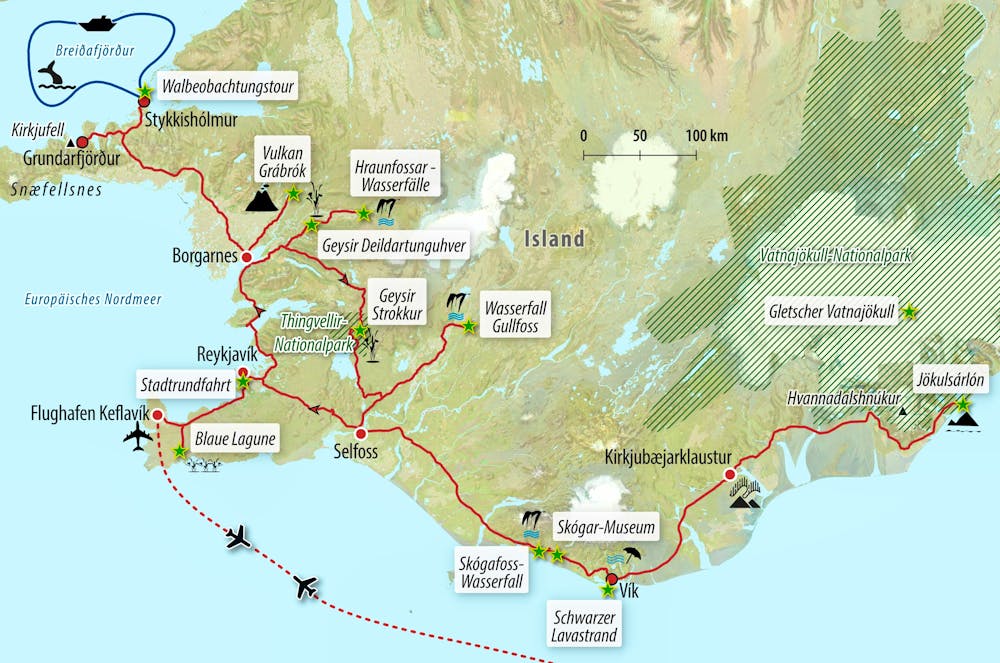 Ihre Reiseroute IS-WISLA – © Eberhardt TRAVEL 