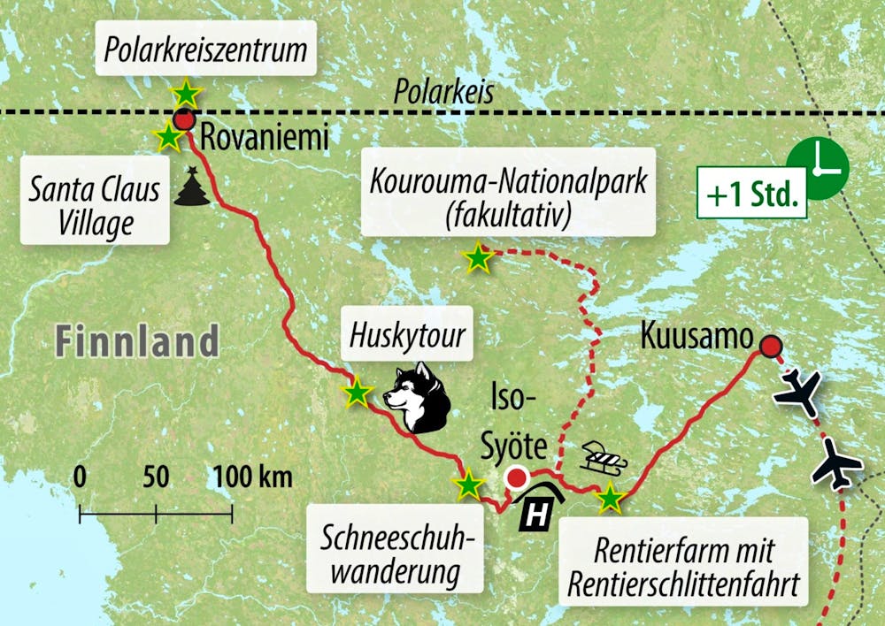 Ihre Reiseroute FI-VCLAP – © Eberhardt TRAVEL