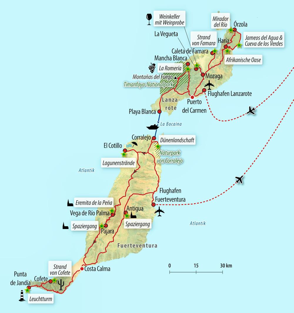 Ihre Reiseroute ES-LANFU – © Eberhardt TRAVEL