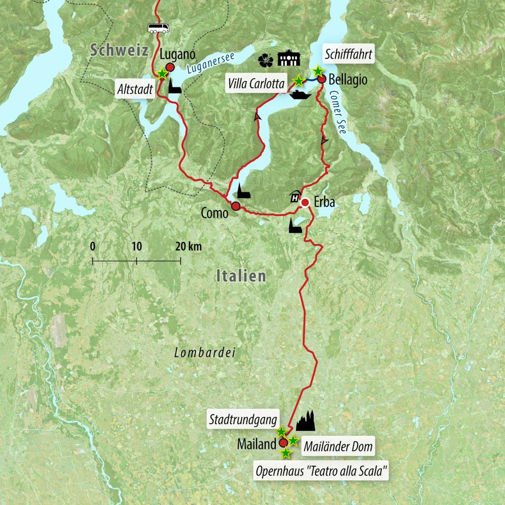 Ihre Reiseroute – © Eberhardt TRAVEL