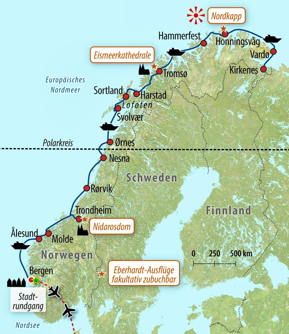 Ihre Reiseroute NO-HURBI – © Eberhardt TRAVEL