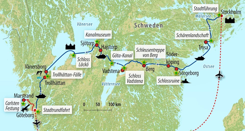 Ihre Reiseroute SE-GOTKF – © Eberhardt TRAVEL