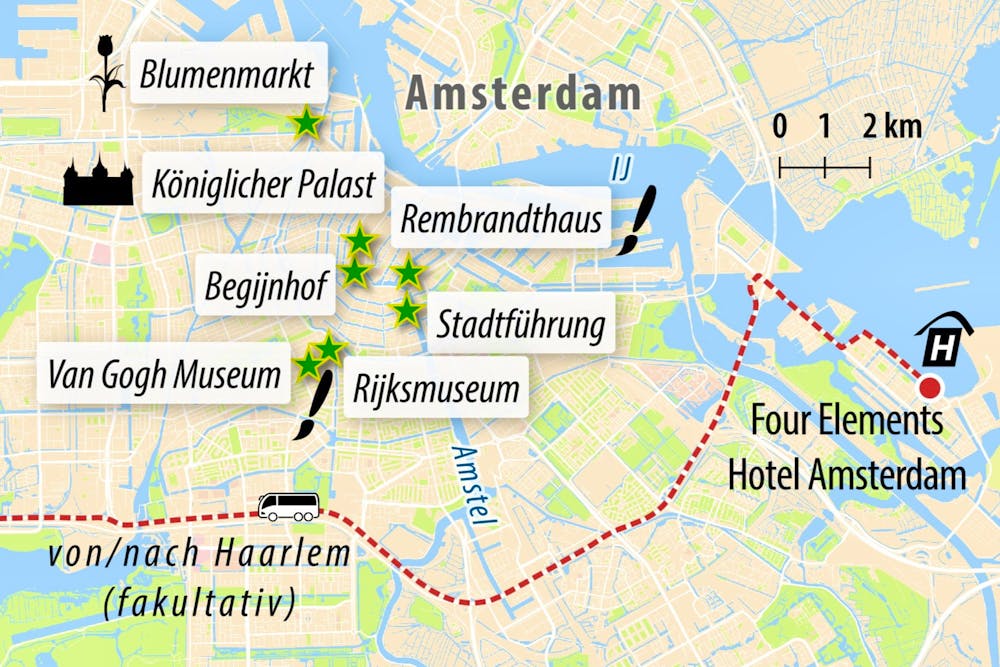 Ihre Reiseroute NL-KUNST – © Eberhardt TRAVEL