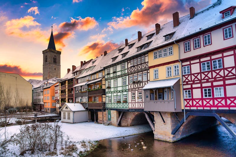 Die historische Krämerbrücke in Erfurt - Thüringen - ©Votimedia - stock.adobe.com