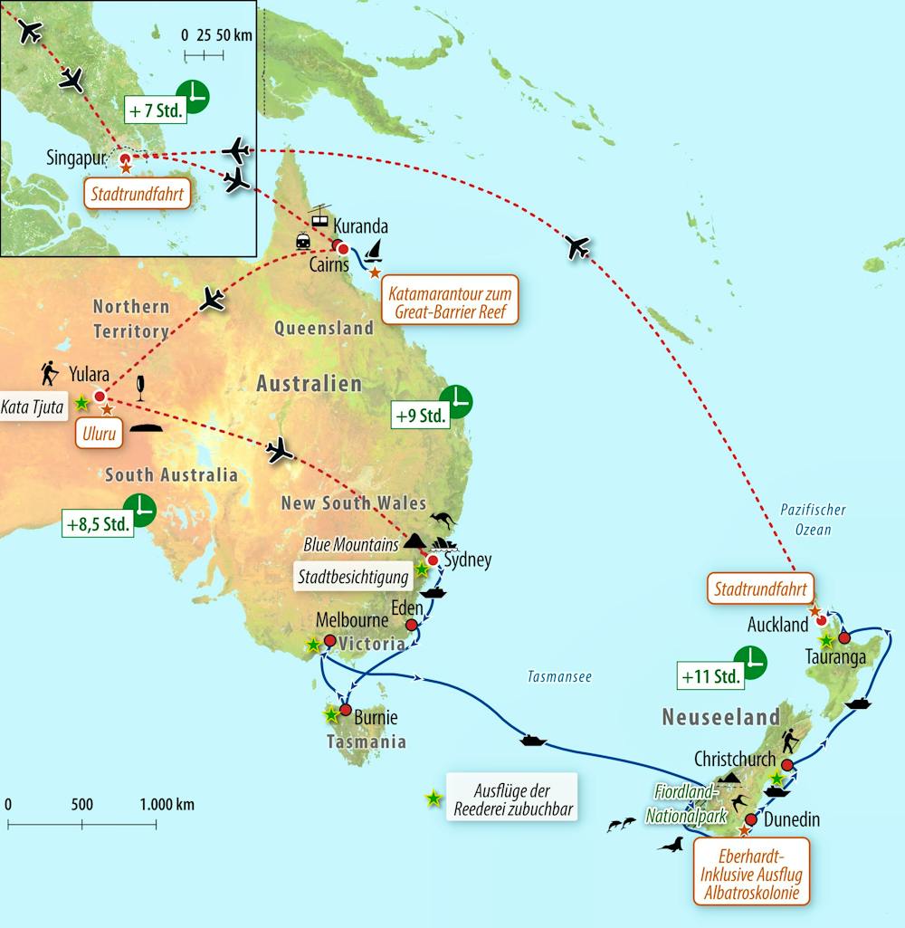 Ihre Reiseroute &ndash; &copy; Eberhardt TRAVEL