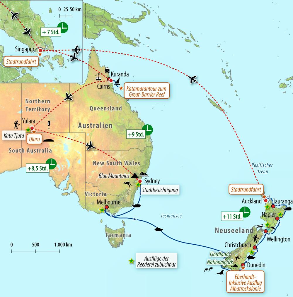 Ihre Reiseroute – © Eberhardt TRAVEL