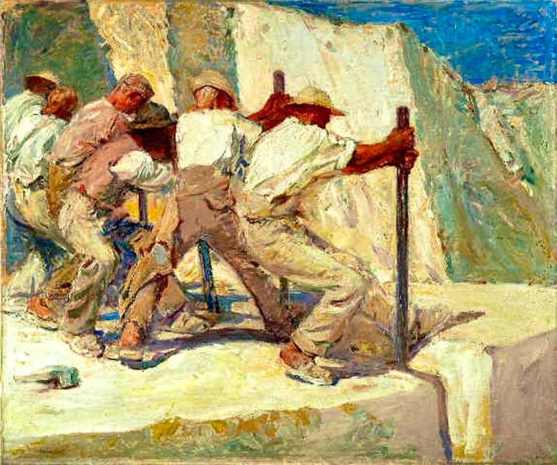 Robert Sterl - Die Steinbrecher (1911) - &copy;Robert-Sterl-Haus Naundorf