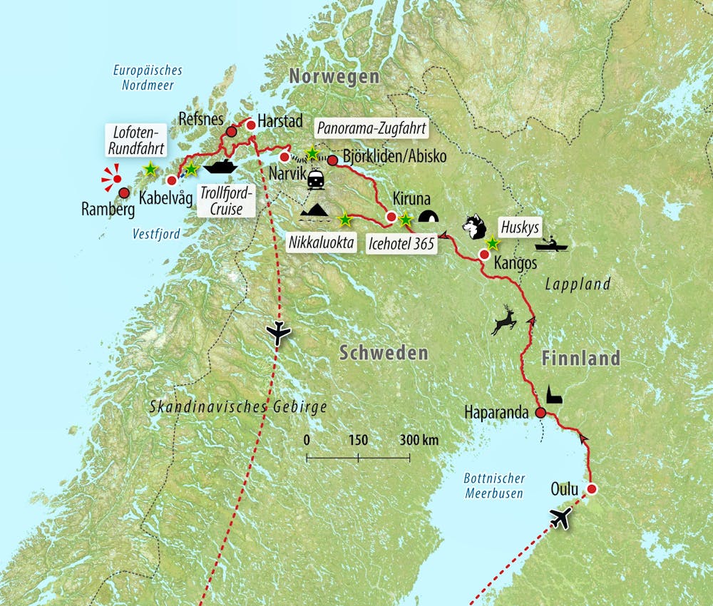 Ihre Reiseroute – © Eberhardt TRAVEL