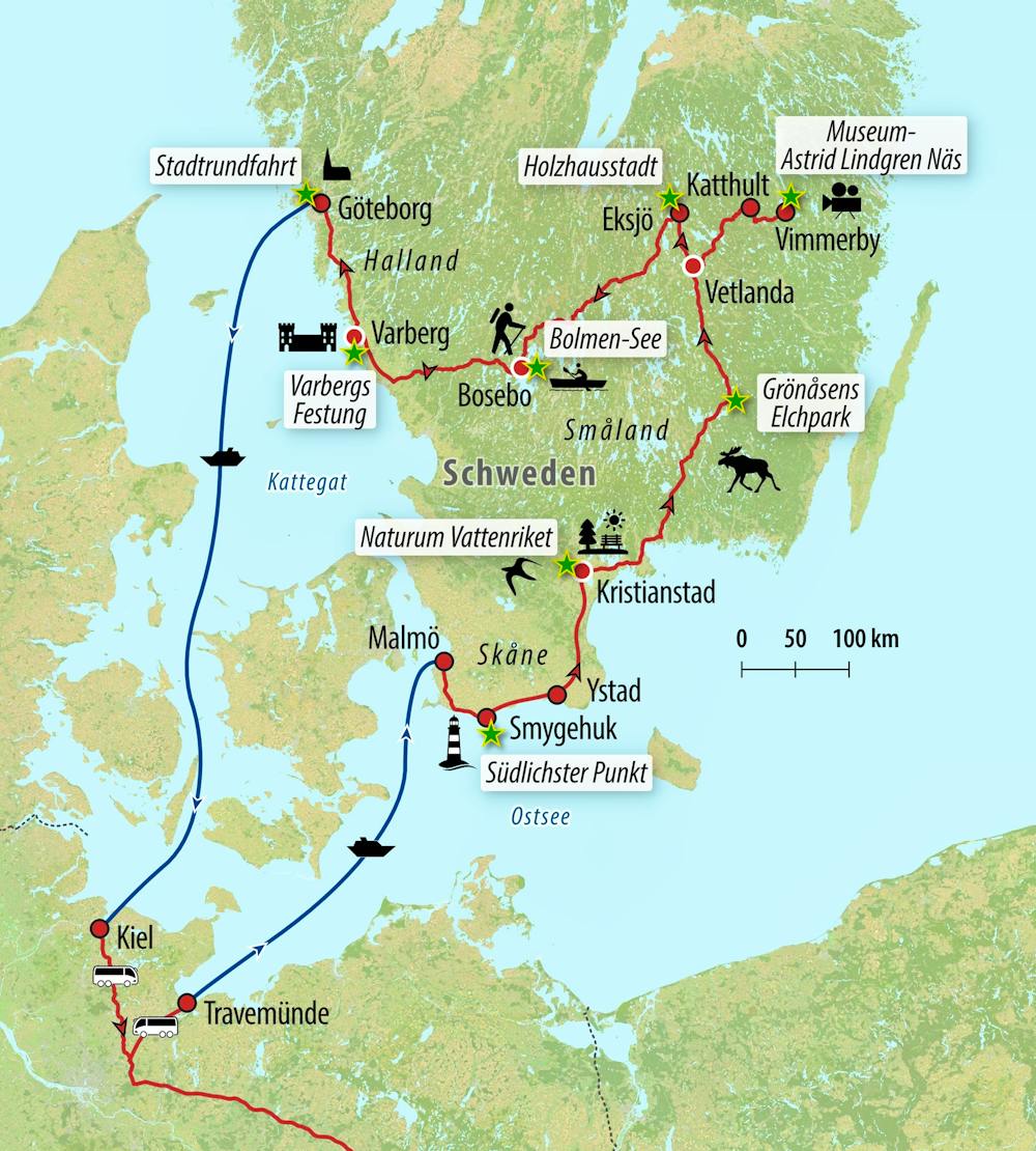 Ihre Reiseroute – © Eberhardt TRAVEL