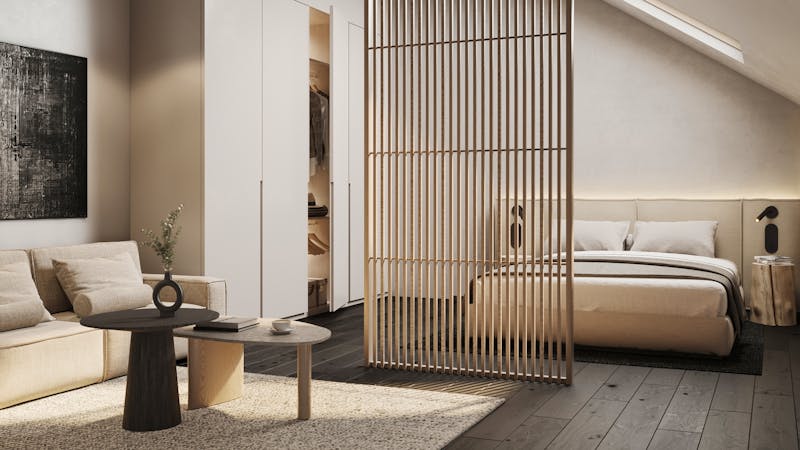 NICKEL Resort & Wellnest in Grzybowo bei Kolberg - Deluxe Apartment Wohn/Schlaf Raum – ©Nickel Resort & WellNest
