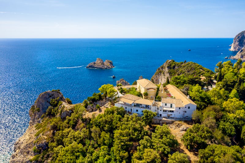 Kloster Theotokos bei Paleokastritsa auf Korfu - ©eugenegg - stock.adobe.com