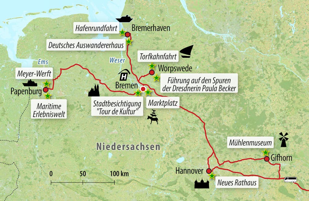 Ihre Reiseroute – © Eberhardt TRAVEL