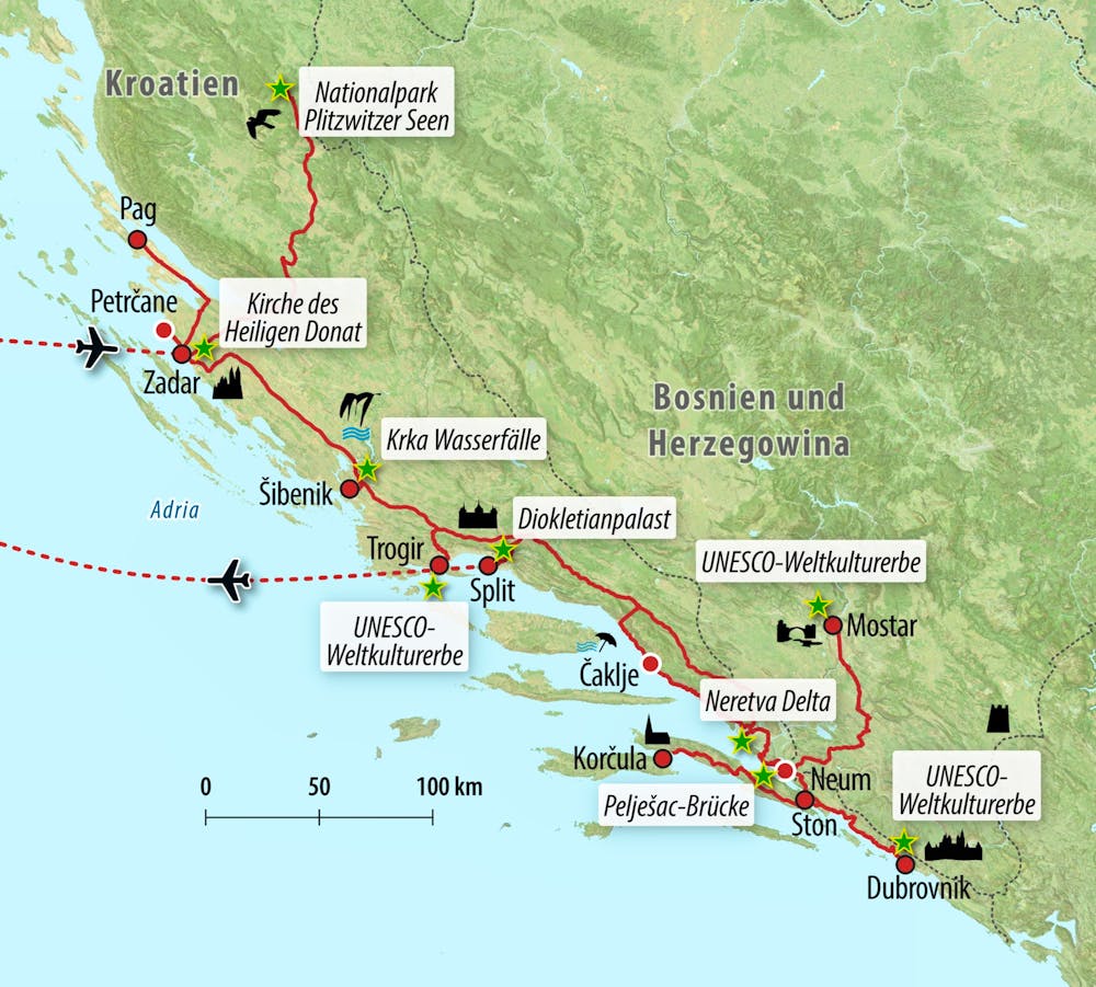 Ihre Reiseroute – © Eberhardt TRAVEL