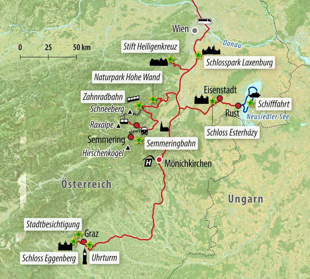 Ihre Reiseroute – © Eberhardt TRAVEL