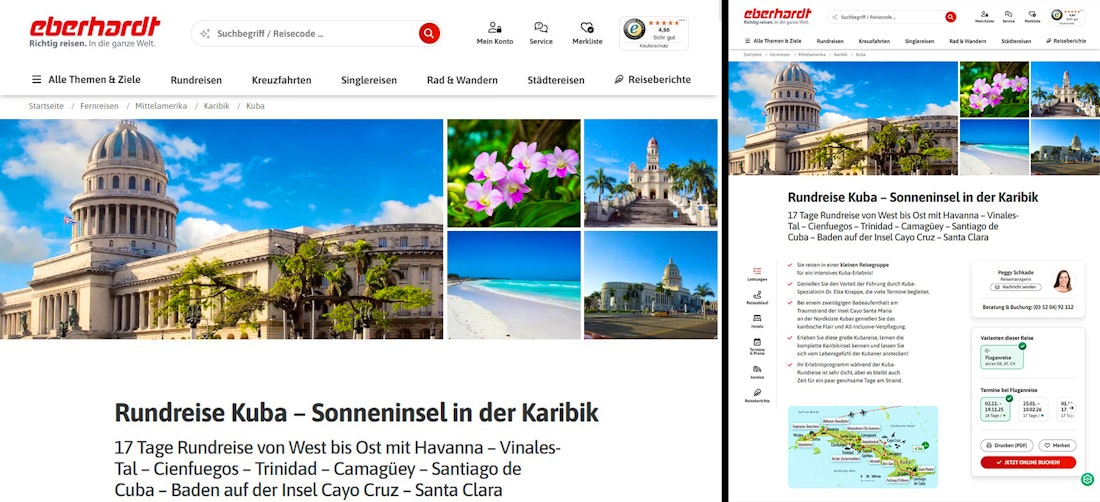 Reisedarstellung neue Website - quer und hoch – © Eberhardt TRAVEL