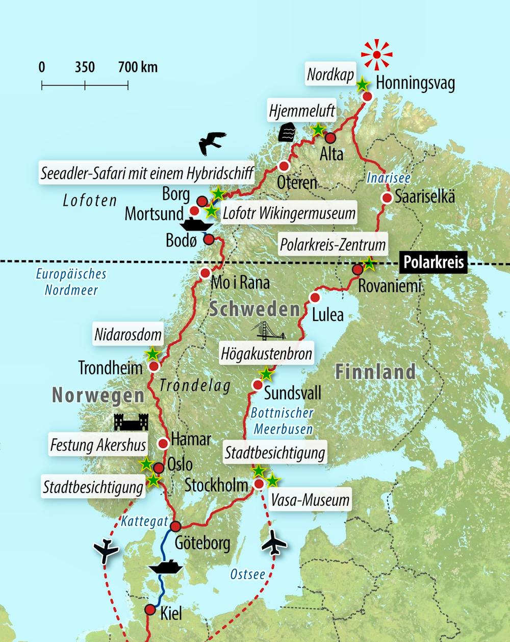 Ihre Reiseroute – © Eberhardt TRAVEL