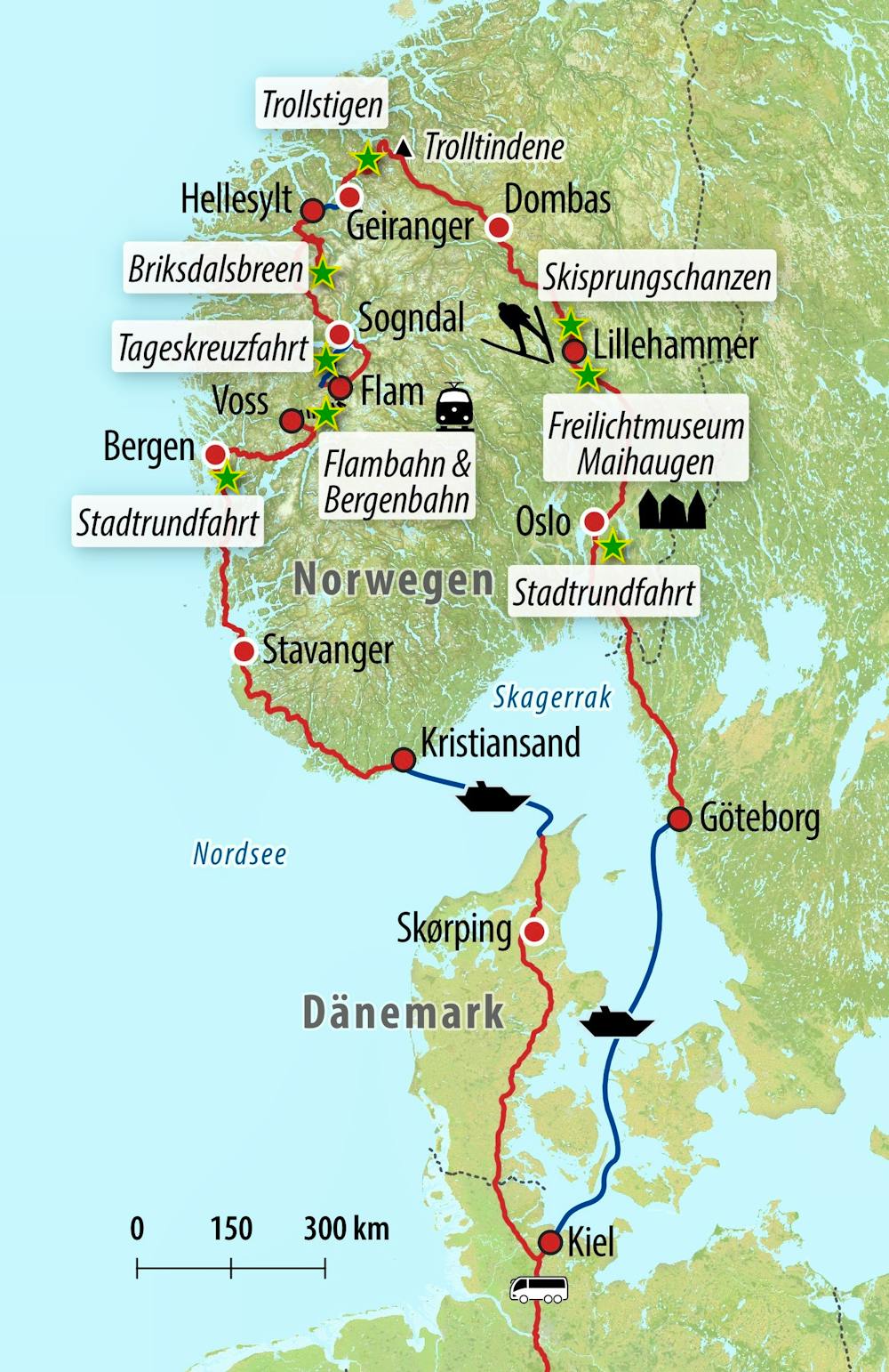 Ihre Reiseroute – © Eberhardt TRAVEL