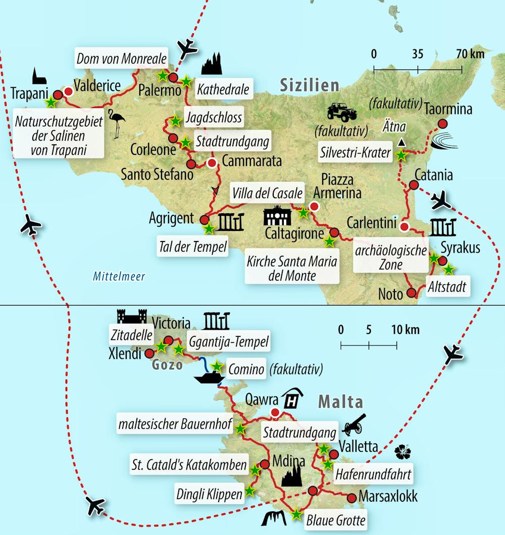 Ihre Reiseroute – © Eberhardt TRAVEL