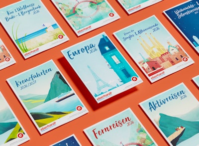 Authentische Reisen - echte Kunst: Neue Kataloge mit Cover-Illustrationen von Henry Rivers