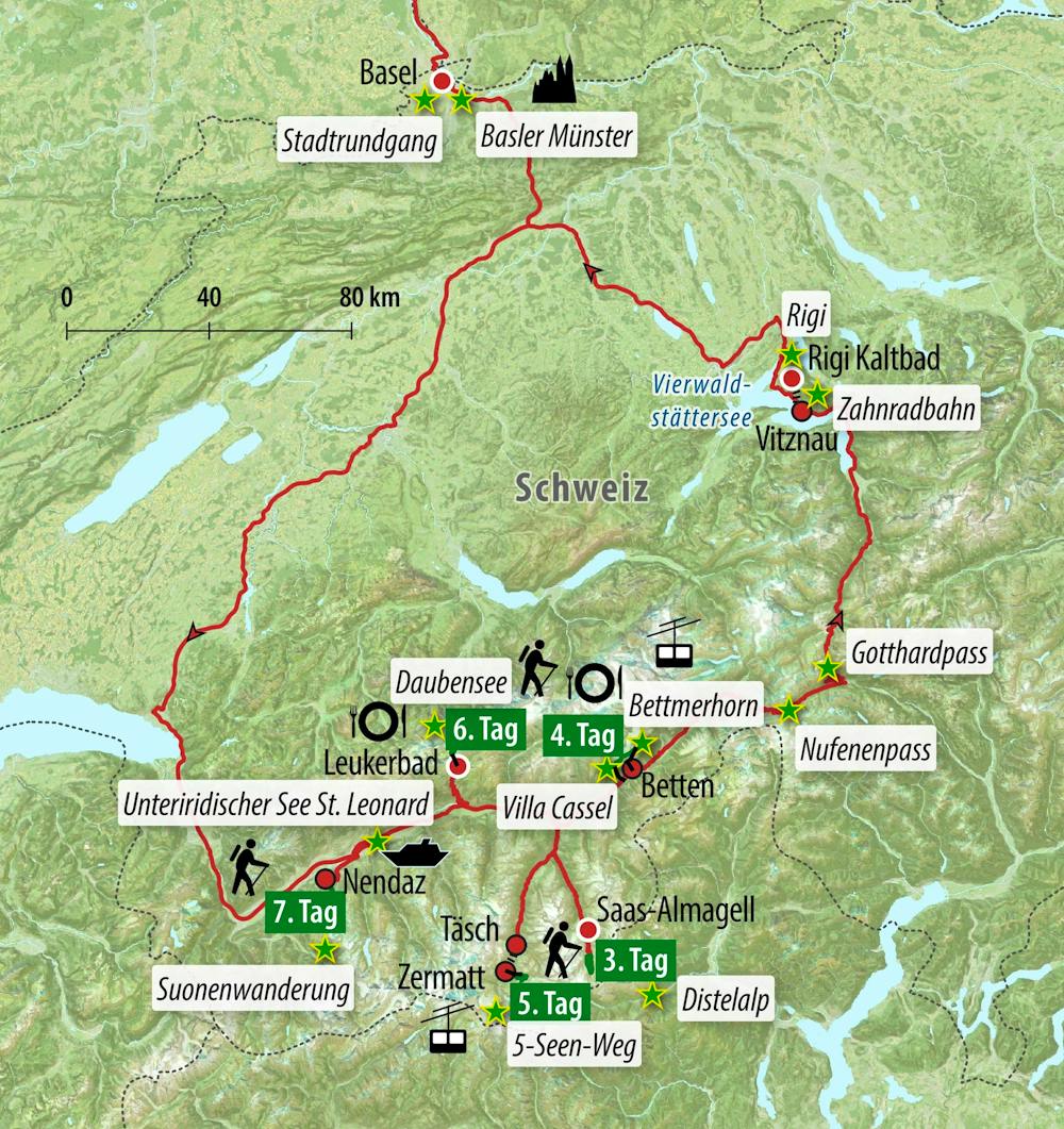 Ihre Reiseroute – © Eberhardt TRAVEL