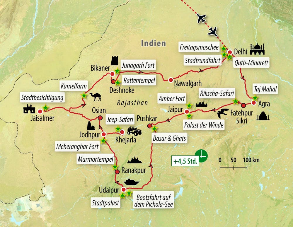 Ihre Reiseroute – © Eberhardt TRAVEL