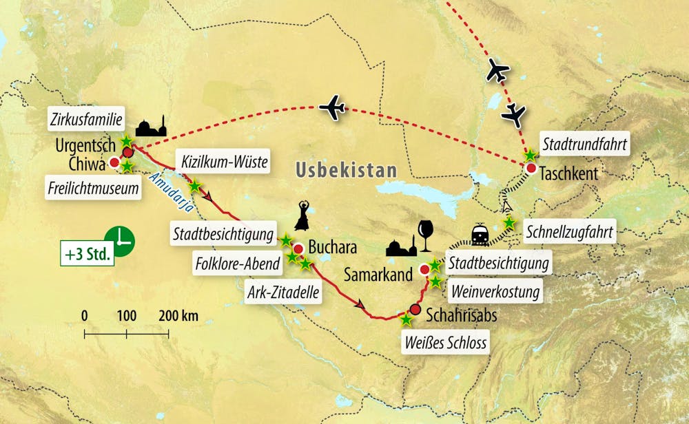 Ihre Reiseroute – © Eberhardt TRAVEL