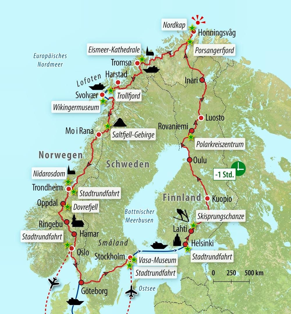 Ihre Reiseroute – © Eberhardt TRAVEL