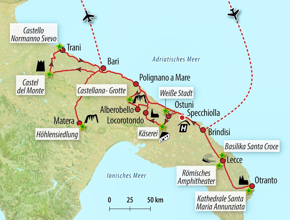 Ihre Reiseroute – © Eberhardt TRAVEL