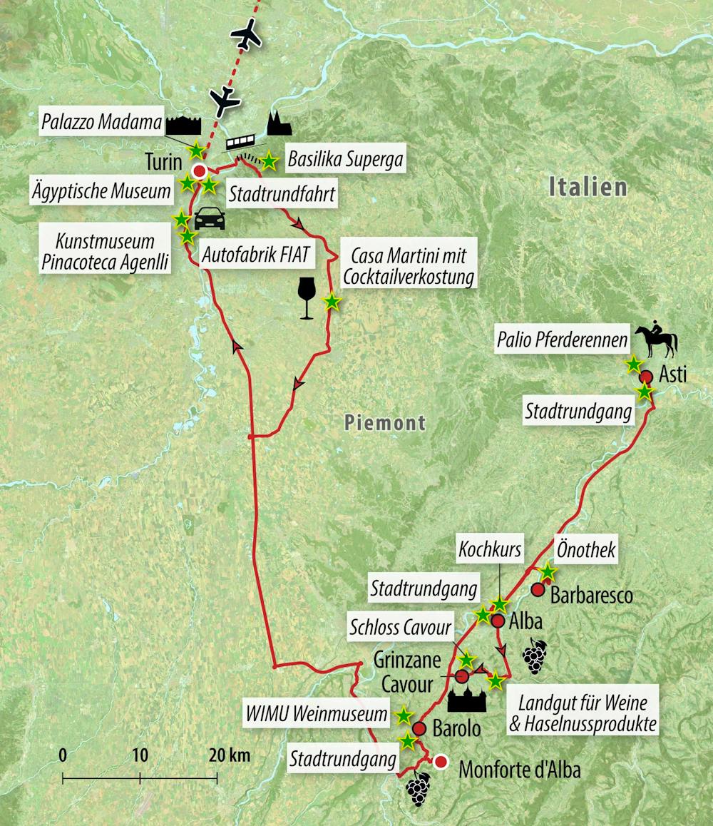 Ihre Reiseroute – © Eberhardt TRAVEL