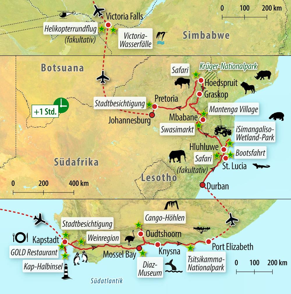 Ihre Reiseroute – © Eberhardt TRAVEL