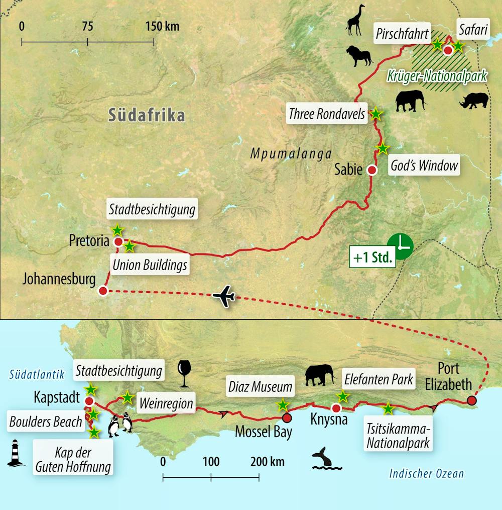 Ihre Reiseroute – © Eberhardt TRAVEL