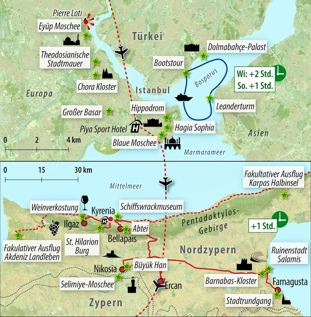 Ihre Reiseroute &ndash; &copy; Eberhardt TRAVEL